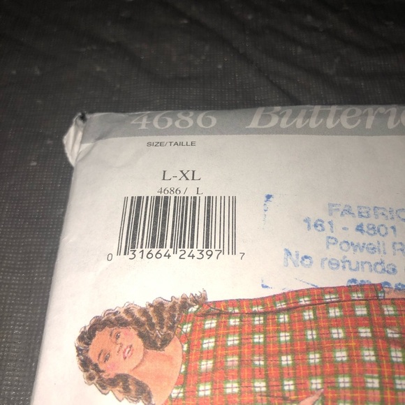 Misses Pajamas Top, Shorts, Pants, Nightshirt Butterick Sewing Pattern 4686. - Picture 3 of 7